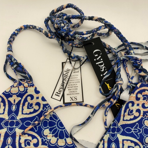 NWT Gypsy 05 Bikini Top Nautilus Pacific in Blue Multi. Size XSmall - Picture 3 of 6